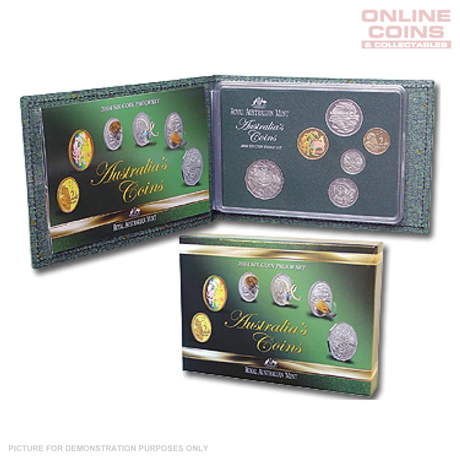 2004 Royal Australian Mint Six Coin PROOF Year Set - Come Alive - Holographic $1 Coin